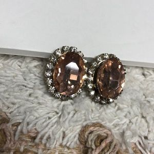 Fashion Pink peach stone earrings